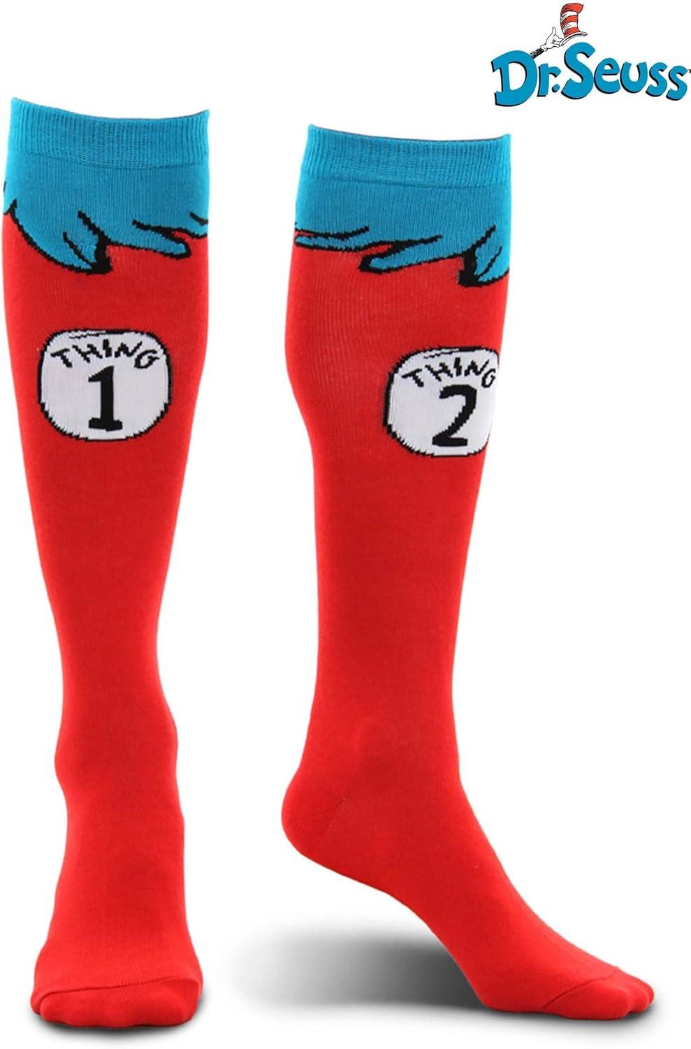 image:imageDr Seuss Thing 1 amp Thing 2 Costume Socks for Kids Dr Seuss Crazy Socks for Boys amp Girls Officially Licensed