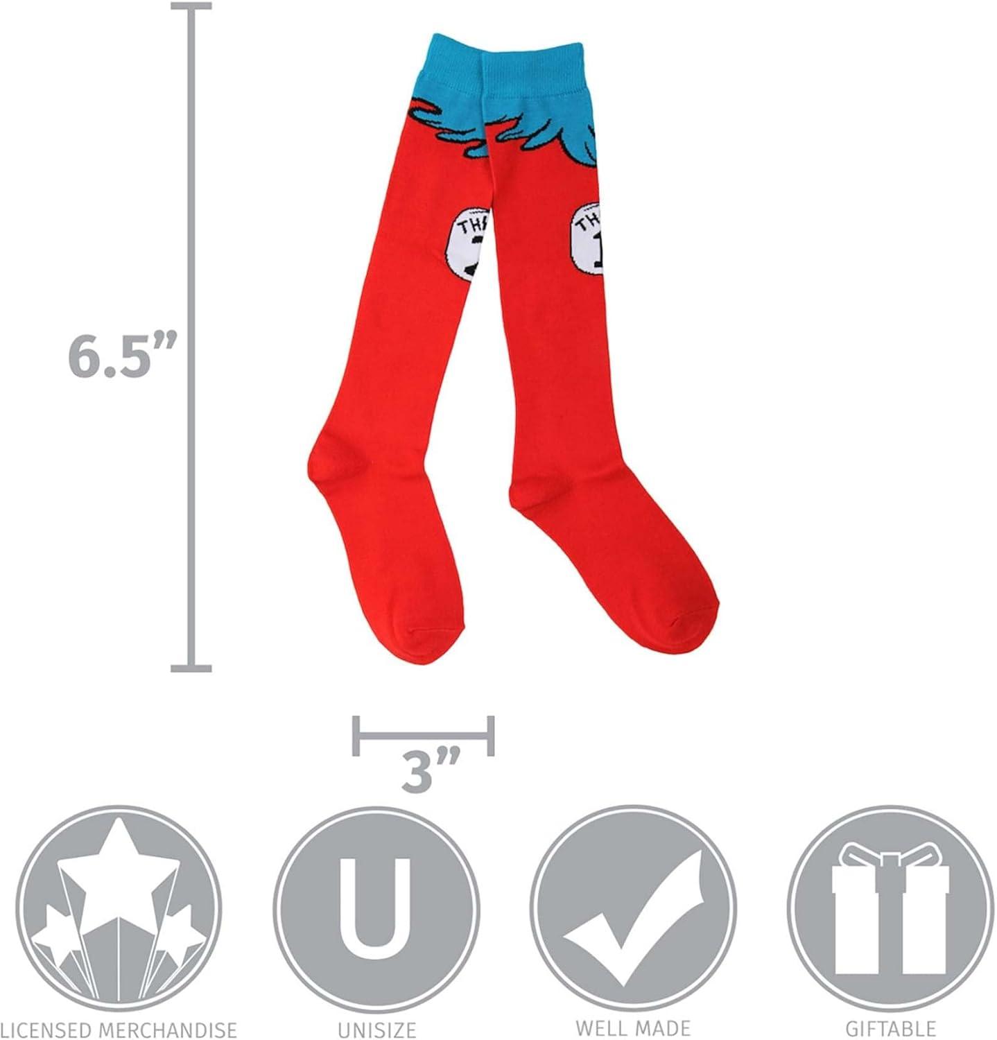 image:imageDr Seuss Thing 1 amp Thing 2 Costume Socks for Kids Dr Seuss Crazy Socks for Boys amp Girls Officially Licensed