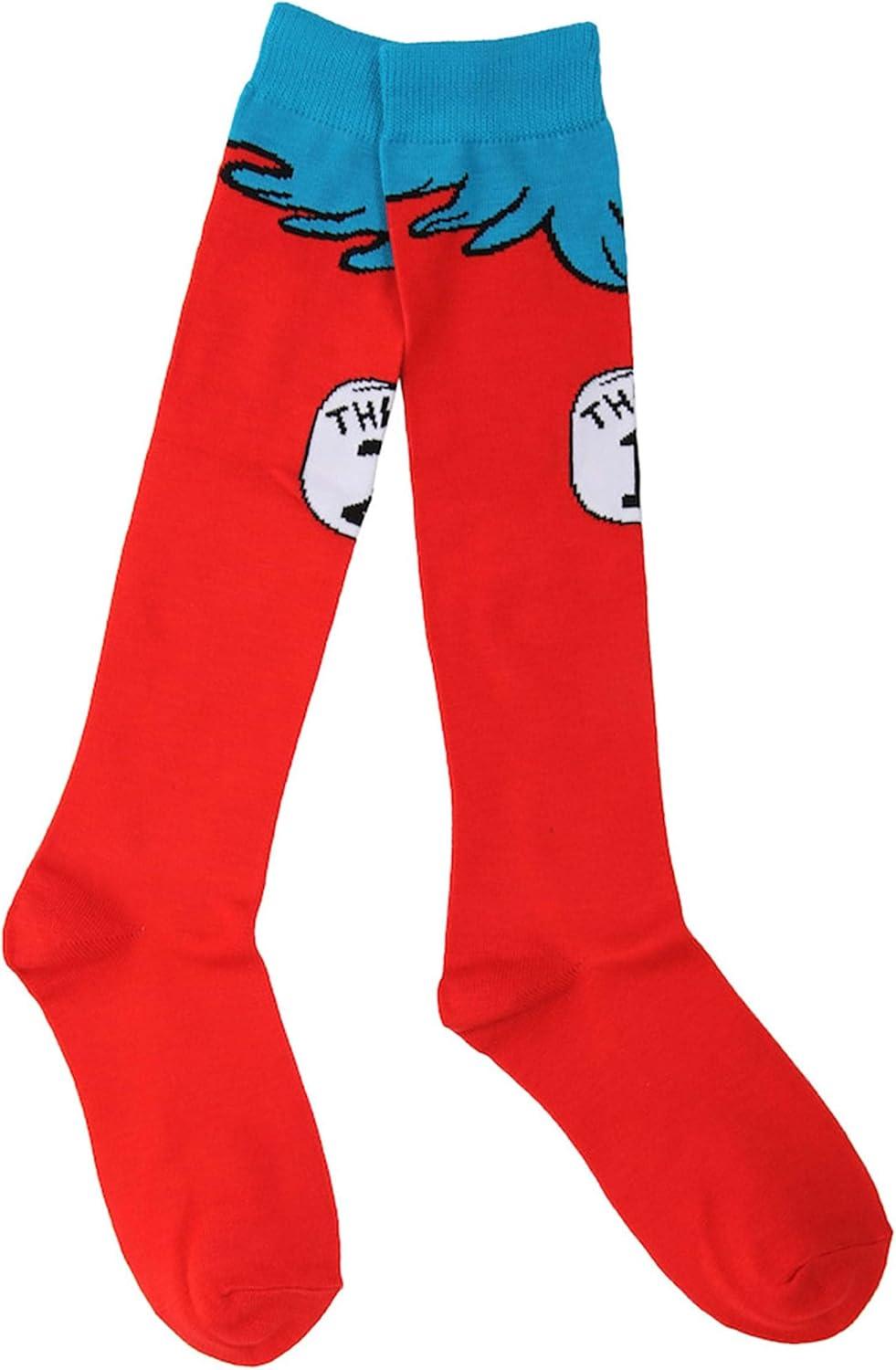 image:imageDr Seuss Thing 1 amp Thing 2 Costume Socks for Kids Dr Seuss Crazy Socks for Boys amp Girls Officially Licensed