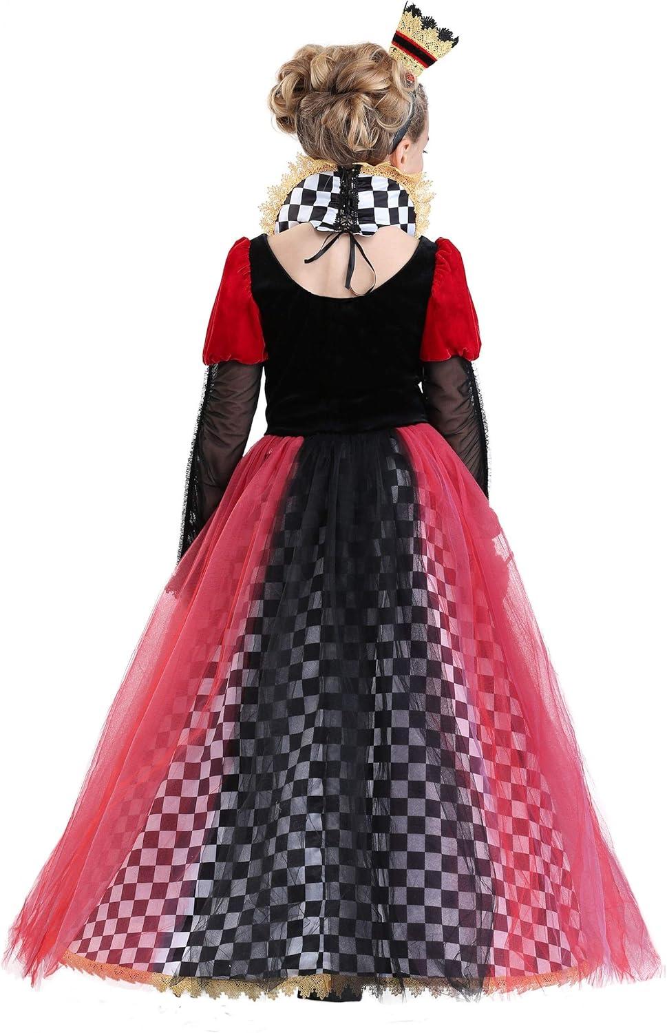 image:imageFun Costumes Girls Ravishing Queen of Hearts Halloween Costume for Kids Includes Dress Skirt Hoop Crown amp ChokerCostume