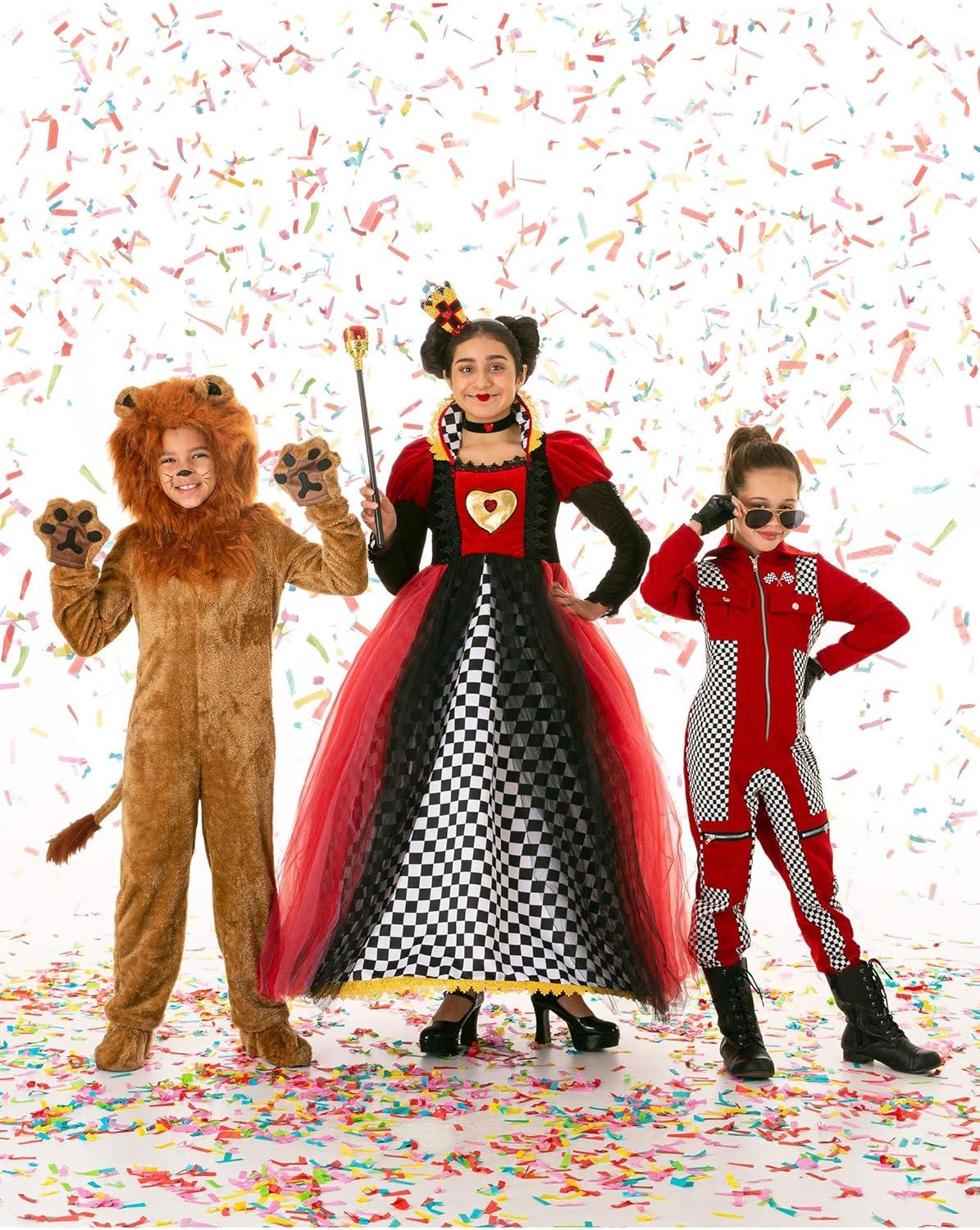 image:imageFun Costumes Girls Ravishing Queen of Hearts Halloween Costume for Kids Includes Dress Skirt Hoop Crown amp ChokerCostume