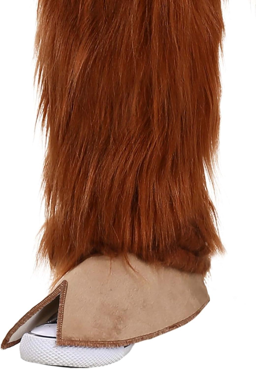 image:imageFun Costumes Kids Highland Cow Costume Faux Fur Jumpsuit Velour Cuffs Hood with Chin Strap XLargeLarge