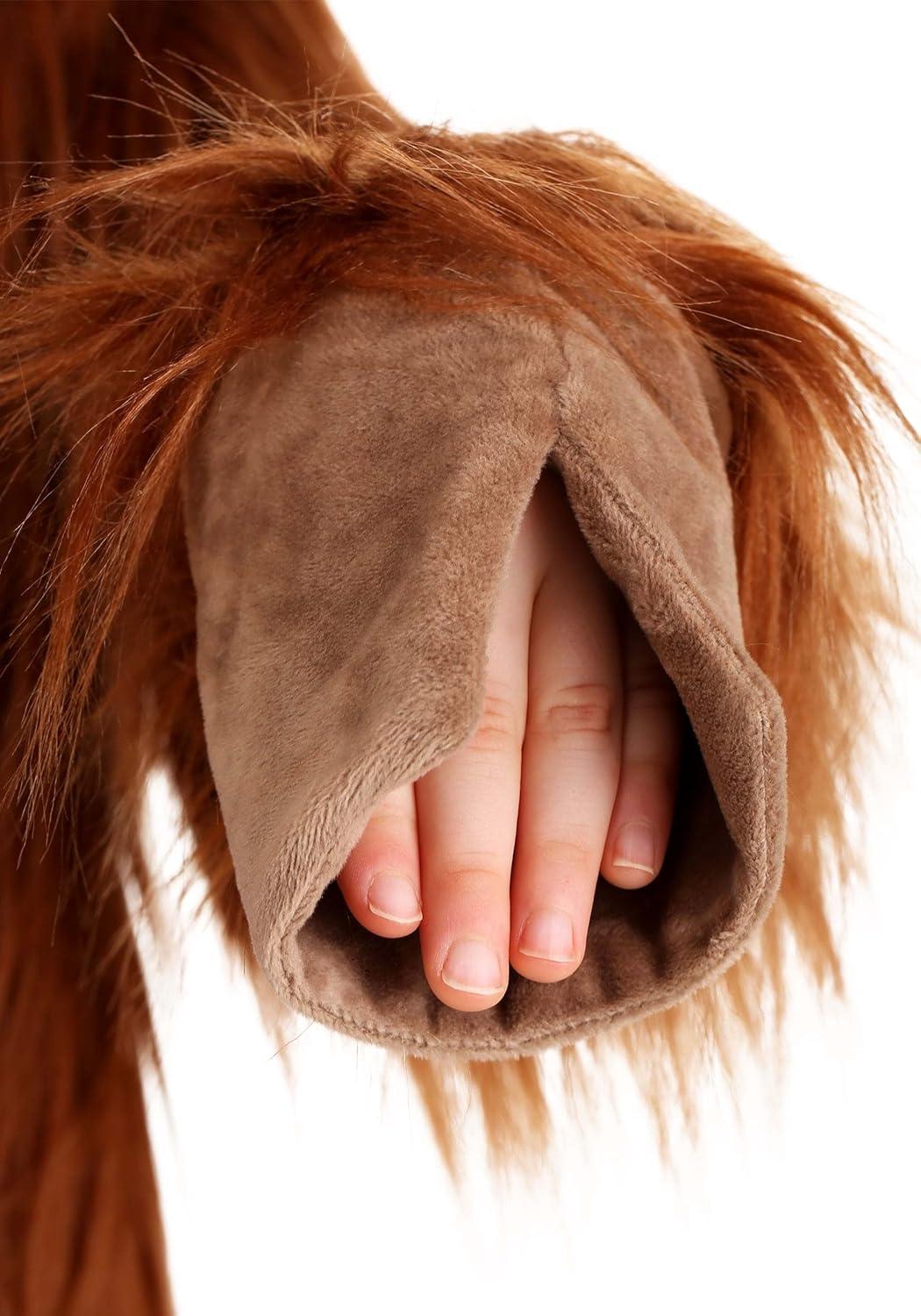 image:imageFun Costumes Kids Highland Cow Costume Faux Fur Jumpsuit Velour Cuffs Hood with Chin Strap XLargeMedium