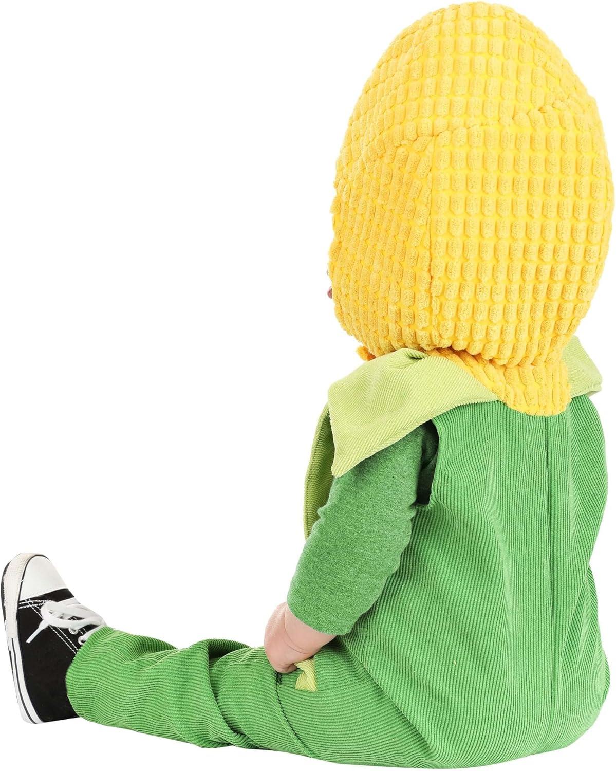 image:imageInfant Corn Costume Baby Corn Cob Jumpsuit with Hood and Snaps Fall Festival Outfit for Babies