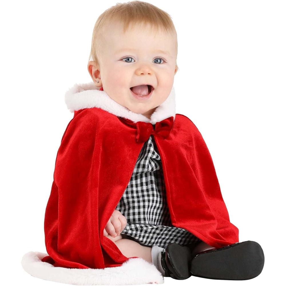 image:imageDr Seuss The Grinch Cindy Lou Who Christmas Costume for Infants Plaid Holiday Dress amp Skirt with Red Cape