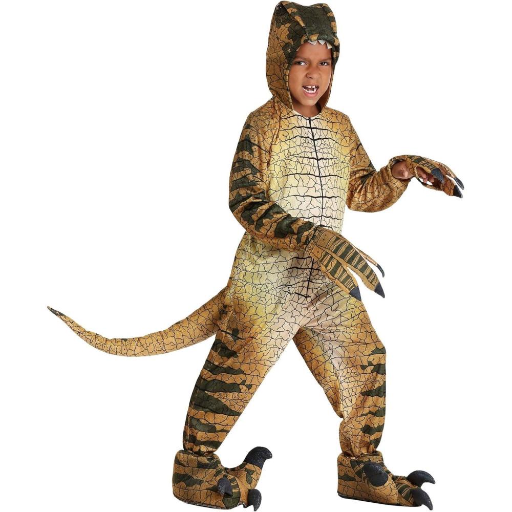 image:imageFun Costumes Realistic Stegosaurus Costume for Kids  Stegosaurus Dinosaur Jumpsuit for Boys  Child Jurassic Cosplay OutfitVelociraptor
