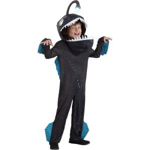 Bigmouth Angler Fish Costume for Kids, Light Up Angler Fish Halloween Costume