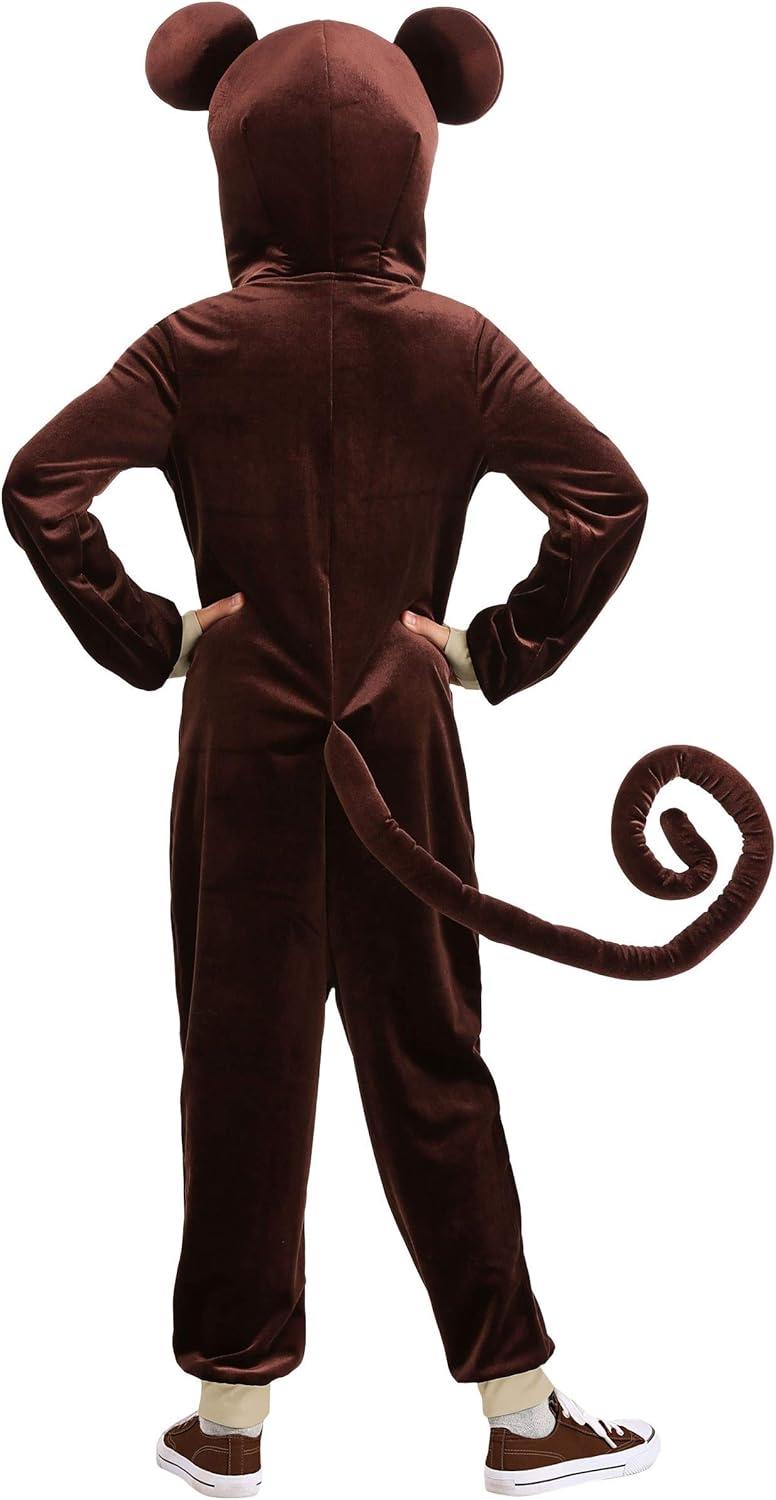 image:imageChild Monkey Halloween Costume Hooded Monkey Jumpsuit with Tail for Boys and Girls Fun Animal Outfit