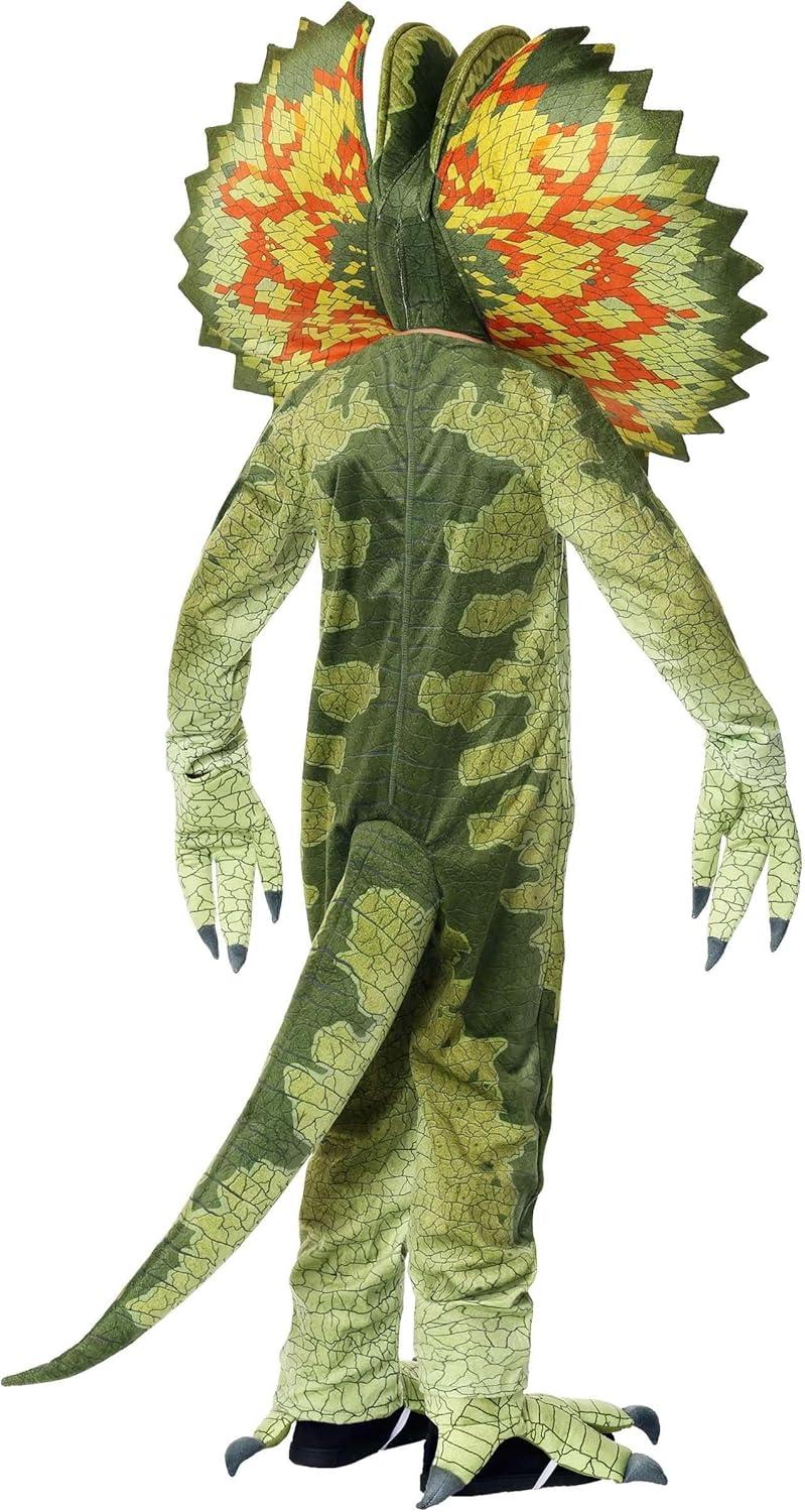 image:imageFun Costumes Realistic Dilophosaurus Costume for Kids Dinosaur Jumpsuit for Boys Child Jurassic Cosplay Outfit