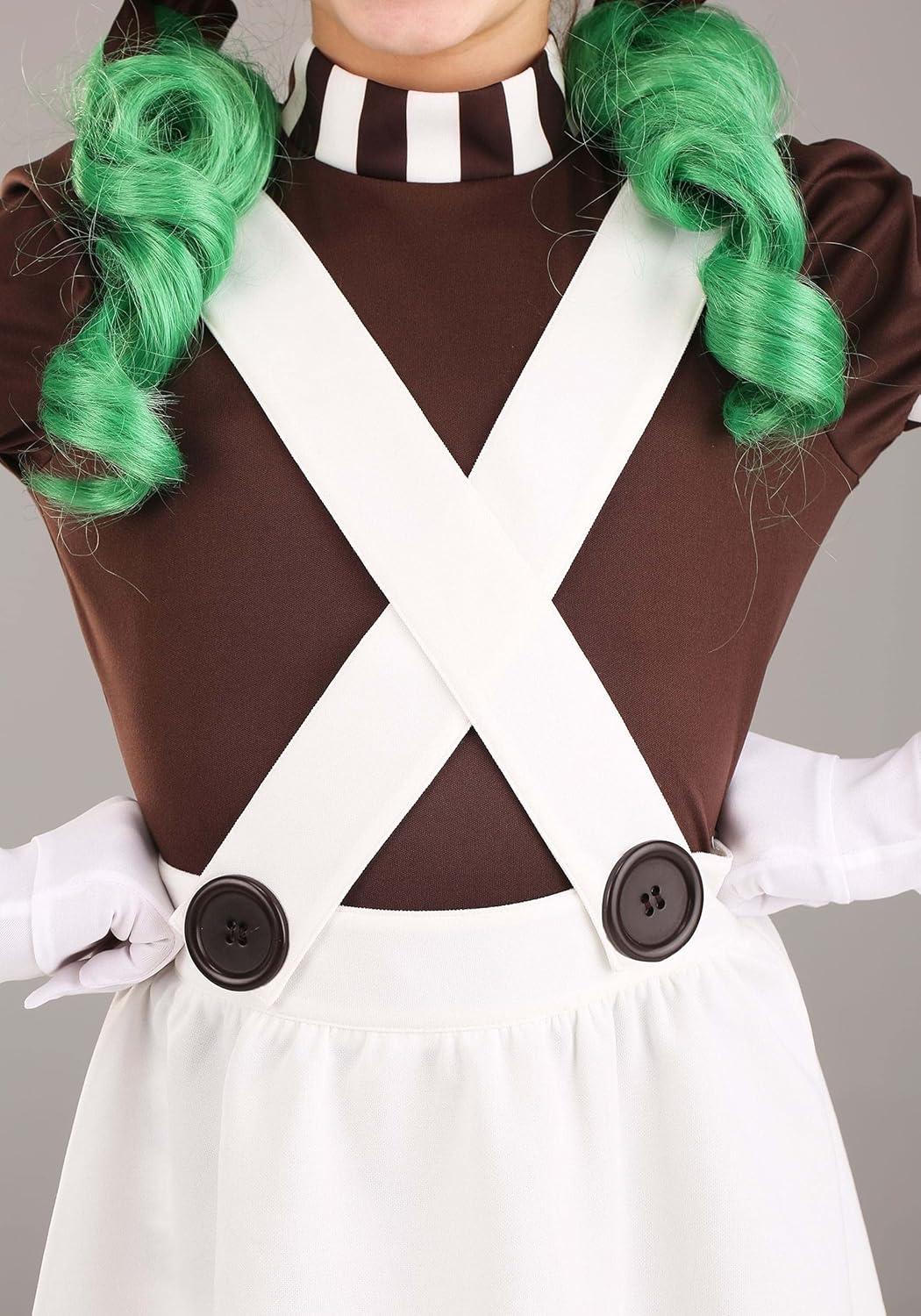 image:imageGirls Willy Wonka Oompa Loompa Costume Dress for Kids