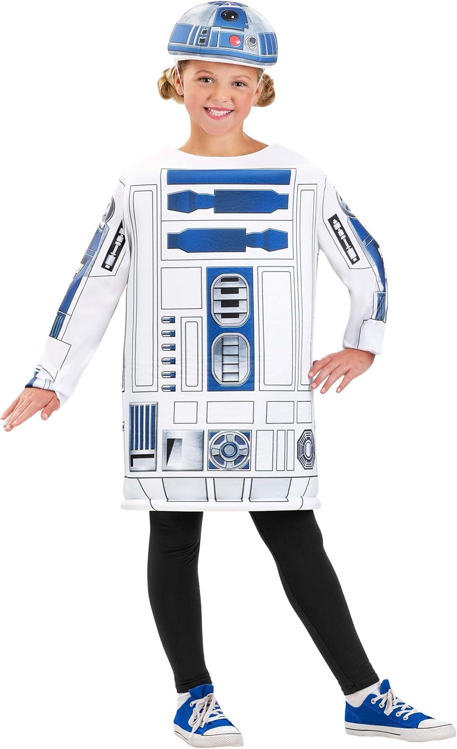 image:imageJazwares Kids R2D2 Costume Official Star Wars Astromech Droid Outfit wPrinted Tunic amp Matching CapMedium