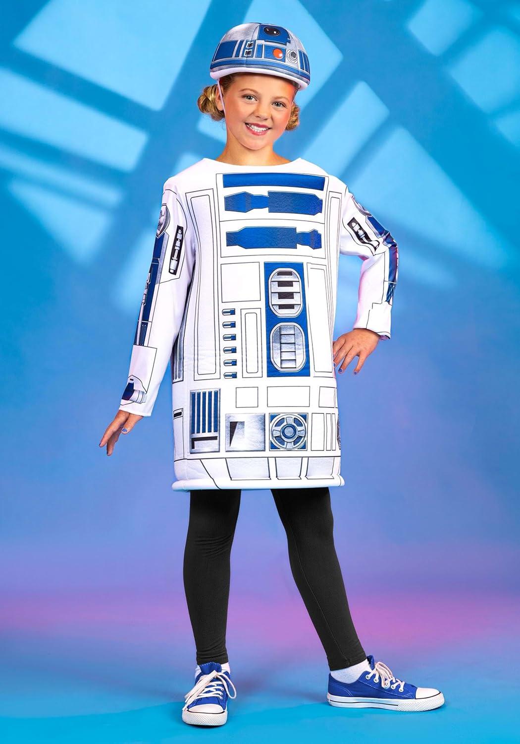 image:imageJazwares Kids R2D2 Costume Official Star Wars Astromech Droid Outfit wPrinted Tunic amp Matching CapMedium