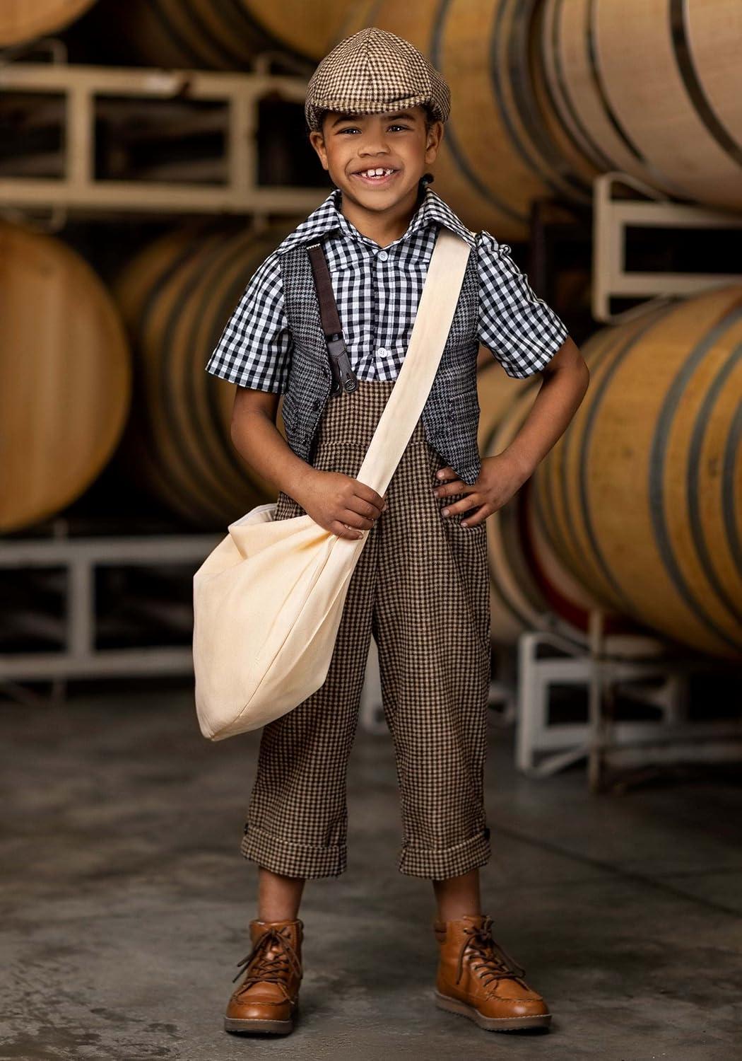 image:imageKids 20s Newsie Costume Dress Your Boy in Classic Newsboy Outfit Perfect for Plays Parties and Playtime