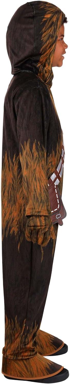 image:imageKids Deluxe Star Wars Chewbacca Costume Wookiee Hooded Jumpsuit Attached Gloves Shoe Covers Bandolier