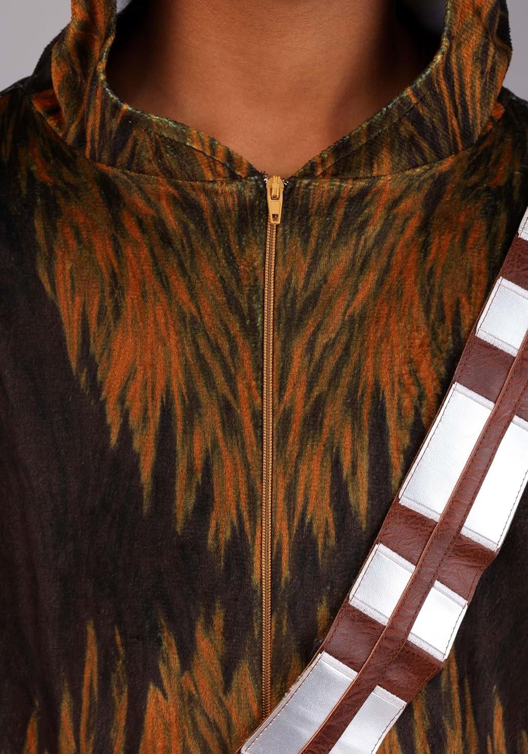 image:imageKids Deluxe Star Wars Chewbacca Costume Wookiee Hooded Jumpsuit Attached Gloves Shoe Covers Bandolier