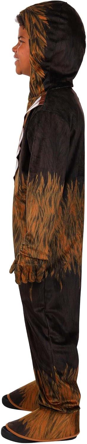 image:imageKids Deluxe Star Wars Chewbacca Costume Wookiee Hooded Jumpsuit Attached Gloves Shoe Covers Bandolier