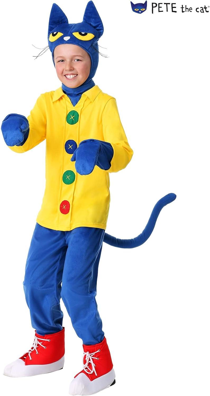 image:imagePete the Cat Kids Cat Costume Unisex Cute Blue Animal Halloween Outfit