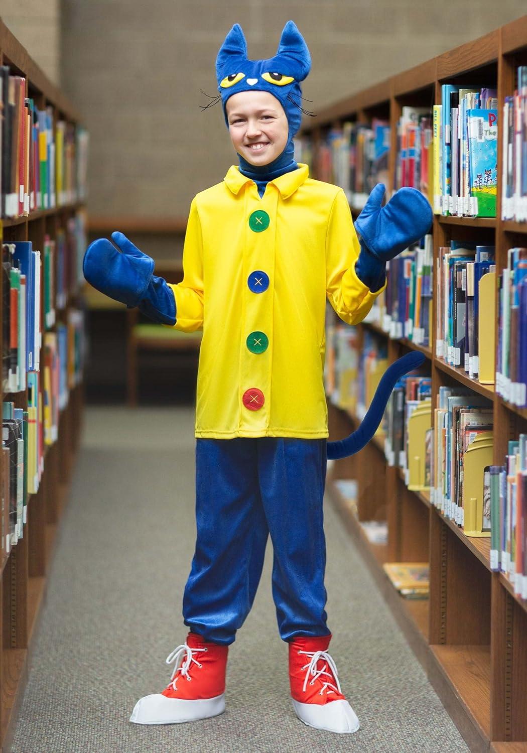 image:imagePete the Cat Kids Cat Costume Unisex Cute Blue Animal Halloween Outfit