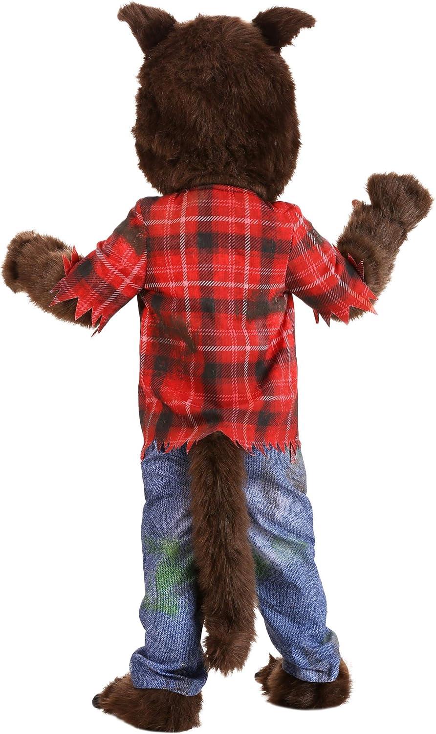 image:imageToddler Werewolf Halloween Costume Boys Wolf Costume for DressUp Hooded Jumpsuit with Shoe Covers Ideal for Playtime