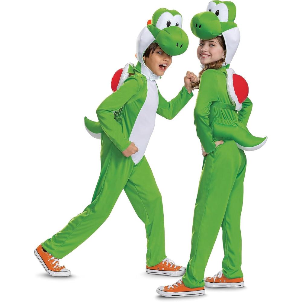image:imageDisguise Boys Yoshi Costume Official Super Mario Bros Deluxe Kids Costume With HeadpieceYoshi