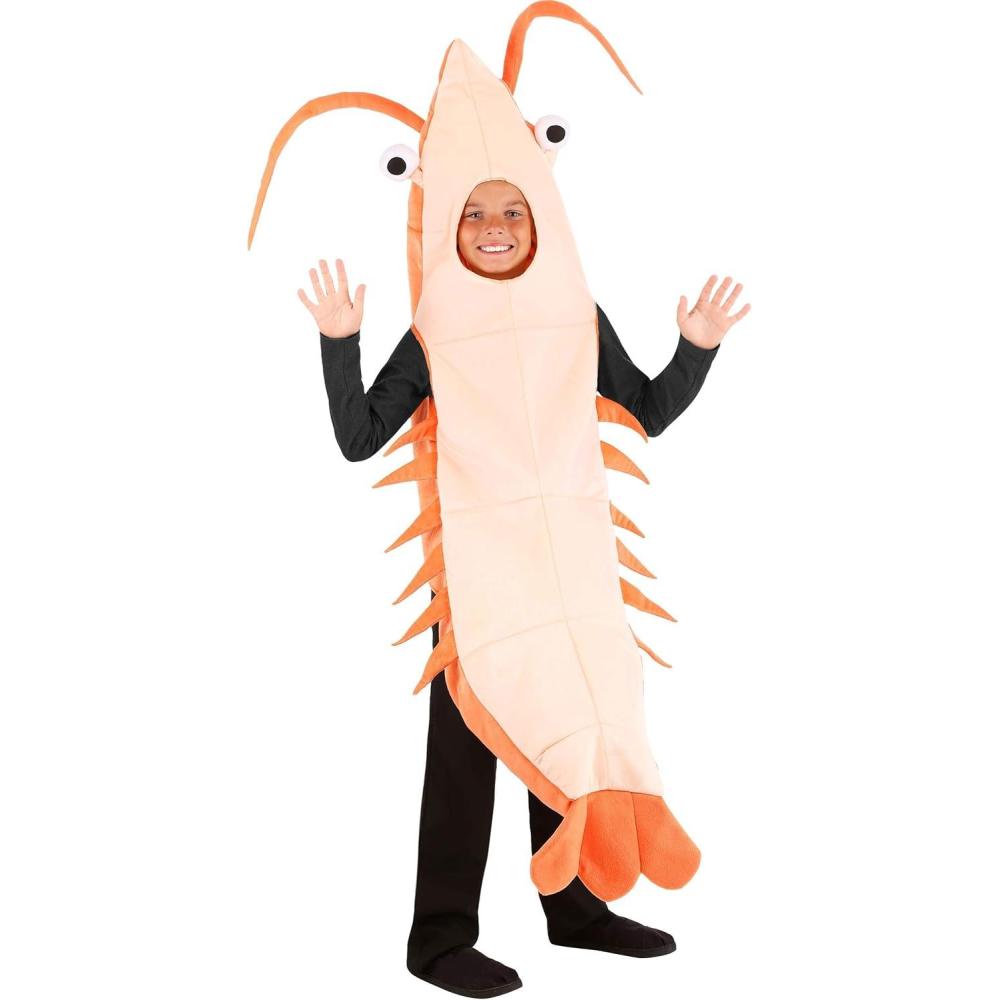 image:imageSeafood Sensation Child Shrimp Costume Fun Hooded Tunic amp Soft Eyes