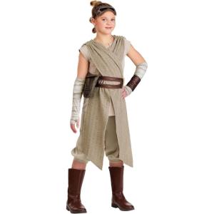 Girls Deluxe Star Wars Rey Costume | Kids Jedi Outfit for Parties, Halloween and Themed Events