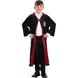 Harry Potter Kids Hogwarts House Robe Costumes – Child Gryffindor, Slytherin, Ravenclaw & Hufflepuff Robes(Gryffindor)