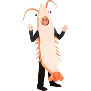 Seafood Sensation Child Shrimp Costume – Fun Hooded Tunic & Soft Eyes