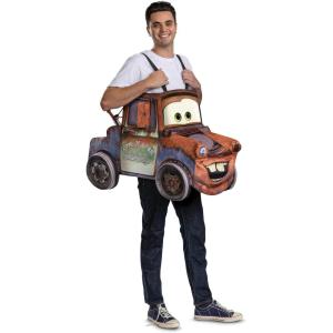 Tow Mater Costume, Official Disney Cars Deluxe 3D Adult Costume Adult, One Size