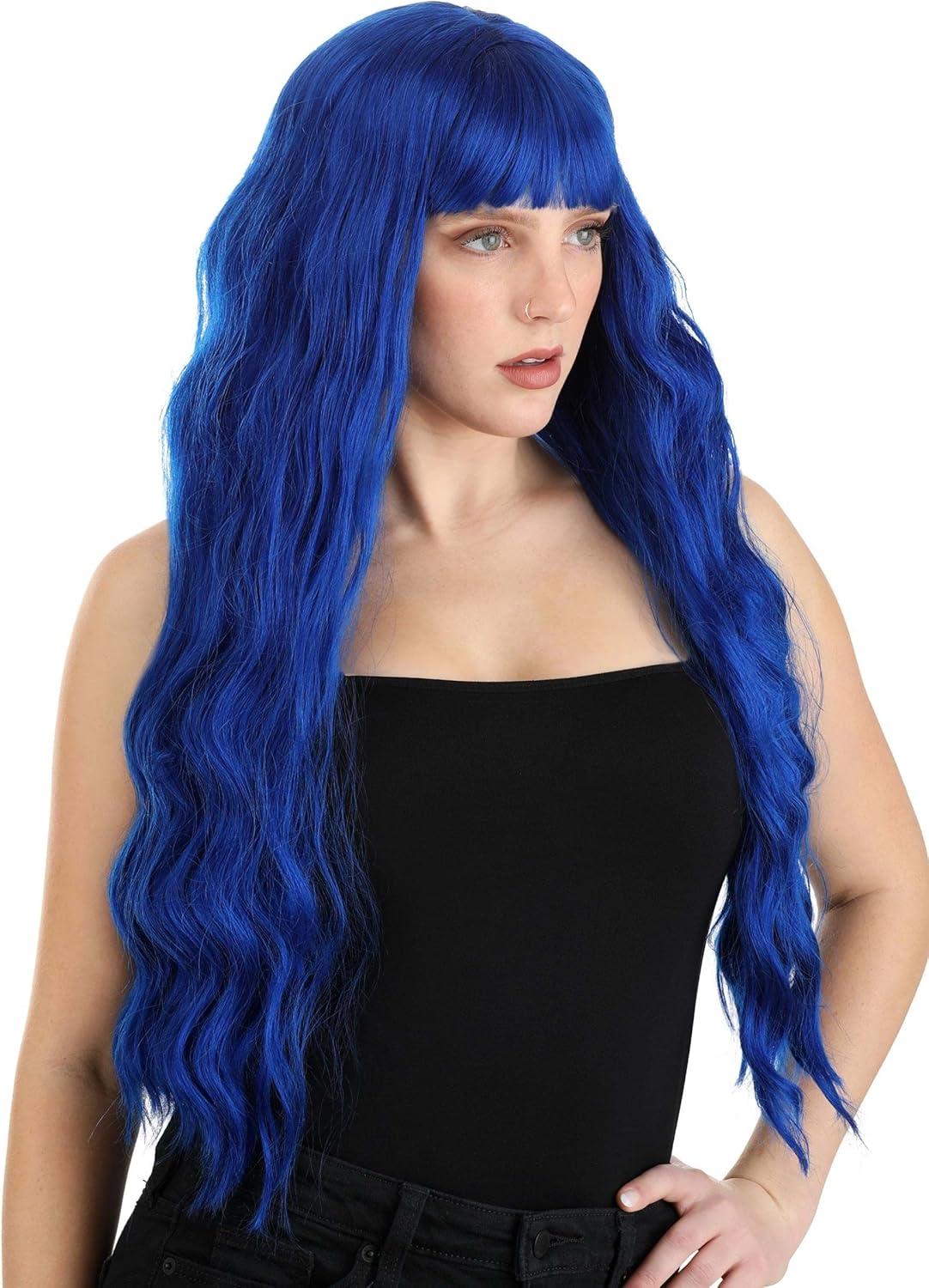 image:imageFun Costumes Royal Blue Full Wavy Womens Wig StandardStandard