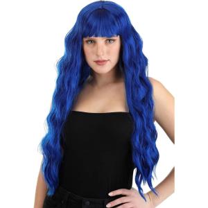 Fun Costumes Royal Blue Full Wavy Women’s Wig Standard(Standard)