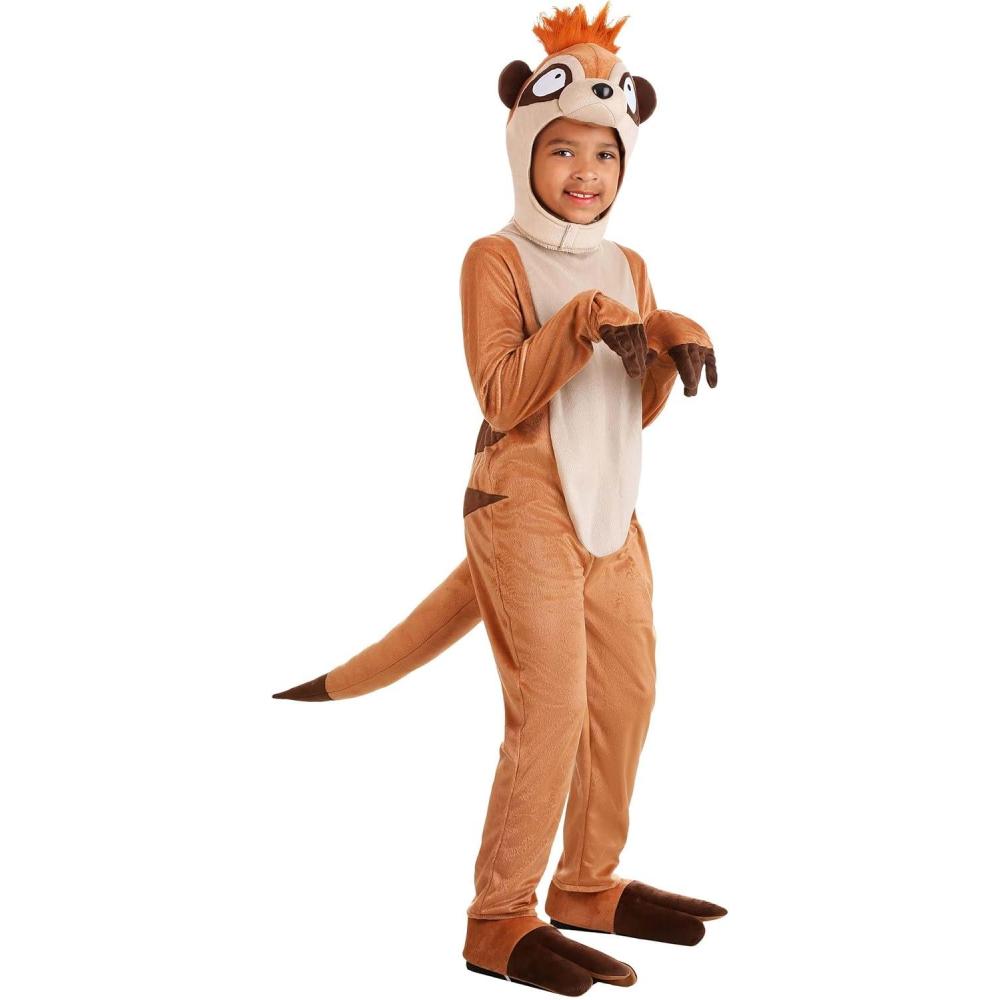 image:imageMeerkat Kids Costume Plush Jumpsuit Headpiece Mitts Shoe Covers