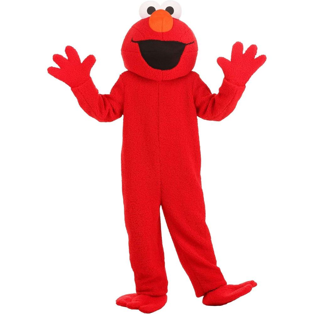 image:imageOfficially Licensed Sesame Street Elmo Adult Costume  Unisex Red Cartoon Halloween Outfit