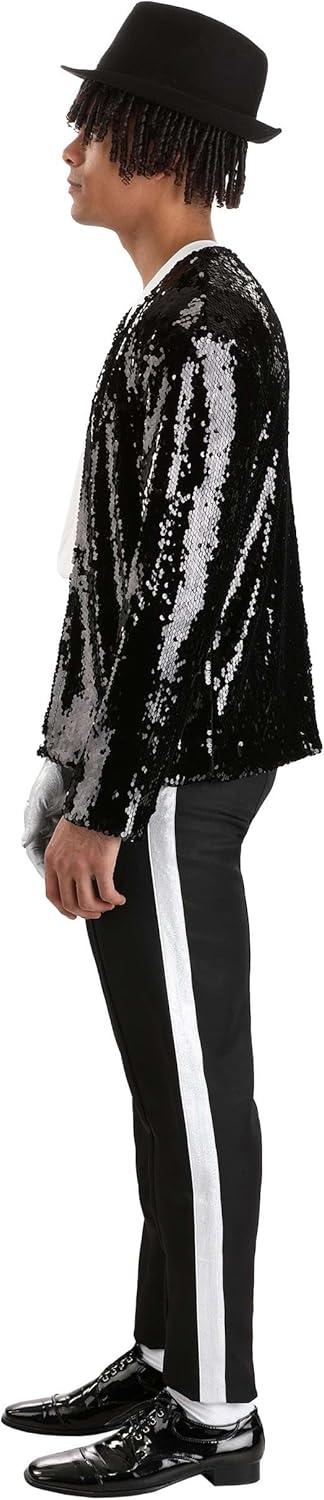 image:imageAdult Michael Jackson Moonwalk Costume Mens King of Pop Billie Jean Outfit Black Jacket Pants Hat 1 White Glove
