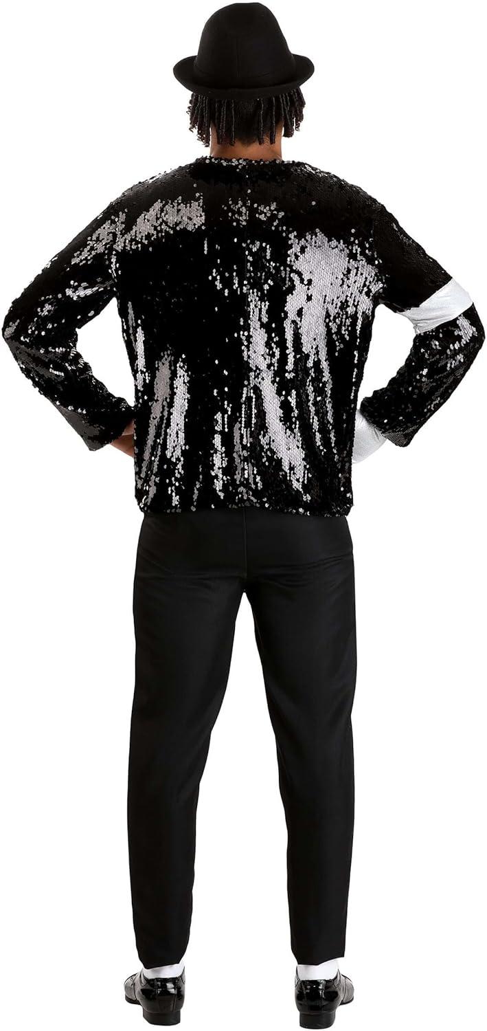 image:imageAdult Michael Jackson Moonwalk Costume Mens King of Pop Billie Jean Outfit Black Jacket Pants Hat 1 White Glove