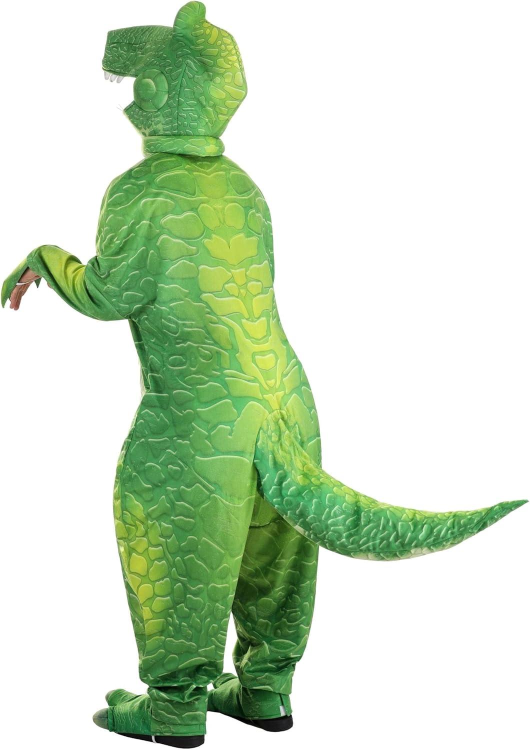 image:imageDeluxe Toy Story Rex Costume for Adults Toy Story Rex Cosplay Green Dinosaur Jumpsuit for Halloween