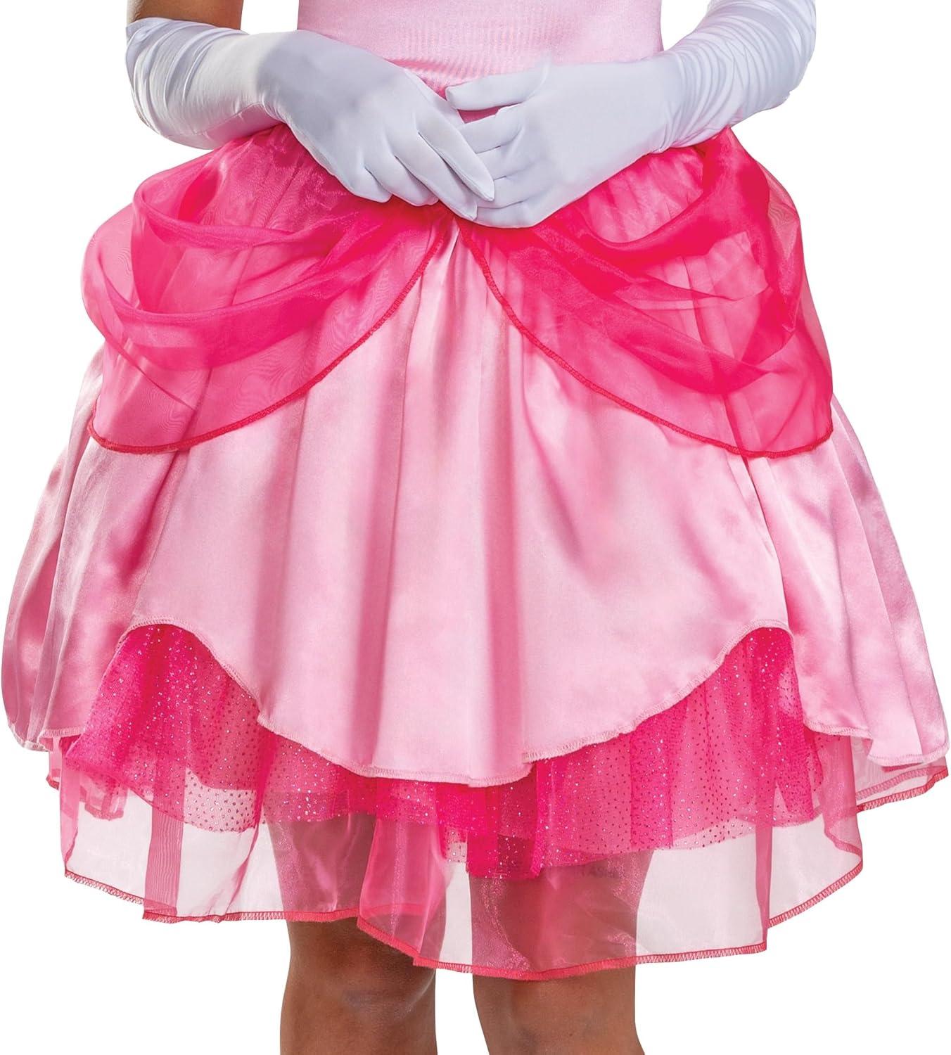 image:imageDisguise Womens Deluxe Womens Princess Peach Costume Dress amp Crown Adult Super Mario Bros Character Cosplay OutfitPrincess Peach