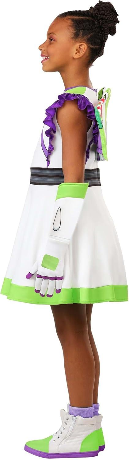 image:imageGirls Pixar Toy Story Buzz Lightyear Costume Officially Licensed Dress with Gloves and Wings for Halloween
