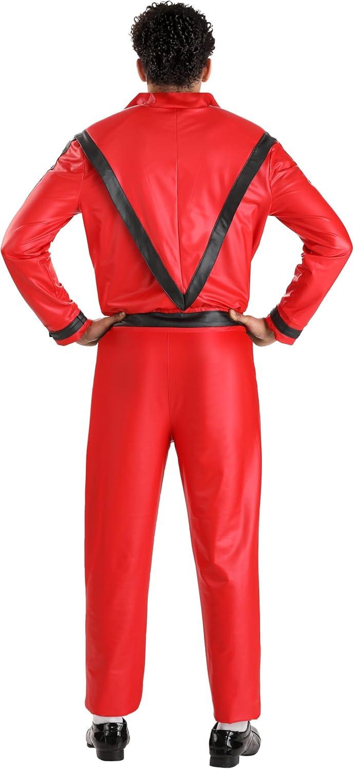 image:imageMichael Jackson Thriller Costume Adult Men Red Vinyl Jacket Outfit Size Large for Halloween Parties