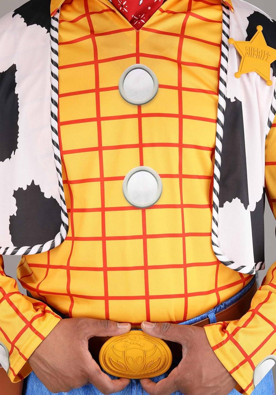 image:imagePlus Size Deluxe Sheriff Woody Costume Adult Disney Pixars Toy Story Cowboy Complete Outfit for Men 2X to 6X