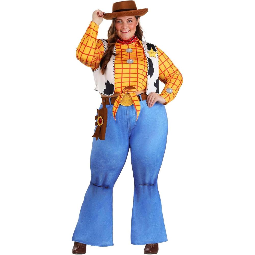 image:imageDisney Pixar Plus Size Toy Story Woody Costume for Women Sheriff Outfit amp Accessories Officially Licensed