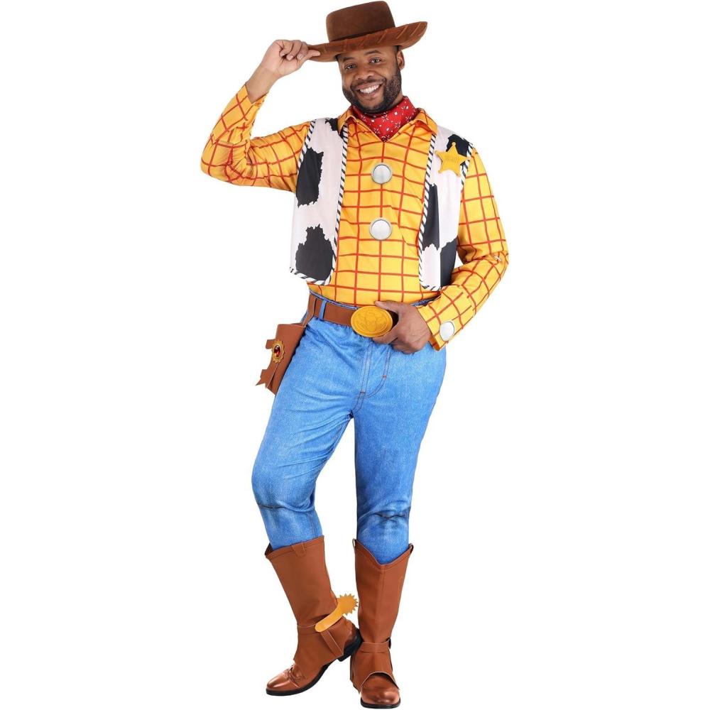 image:imagePlus Size Deluxe Sheriff Woody Costume Adult Disney Pixars Toy Story Cowboy Complete Outfit for Men 2X to 6X