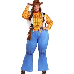 Disney Pixar Plus Size Toy Story Woody Costume for Women – Sheriff Outfit & Accessories – Officially Licensed