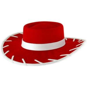 Disney Toy Story Jessie Cowgirl Hat for Kids & Adults – Red Velvet, 22″, Elastic Band – Officially Licensed(Standard)