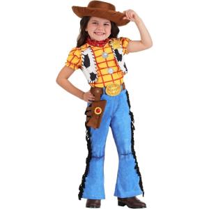 Disney Toy Story Woody Toddler Costume for Girls with Hat, Belt, Holster, Scarf & Badge – Officially Licensed