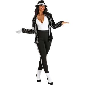 Women’s Michael Jackson Moonwalk Costume | Adult King of Pop Dance Attire, Iconic Celebrity Inspired Outfit