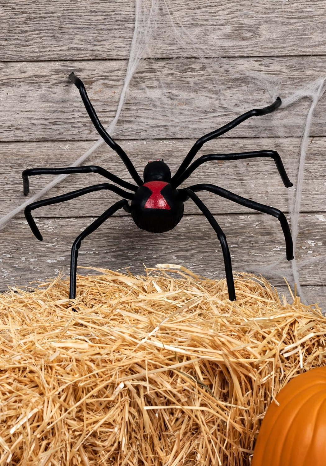 image:imageFun Costumes Black Widow Spider Halloween Decoration Posable Shiny Prop DisplayStandard