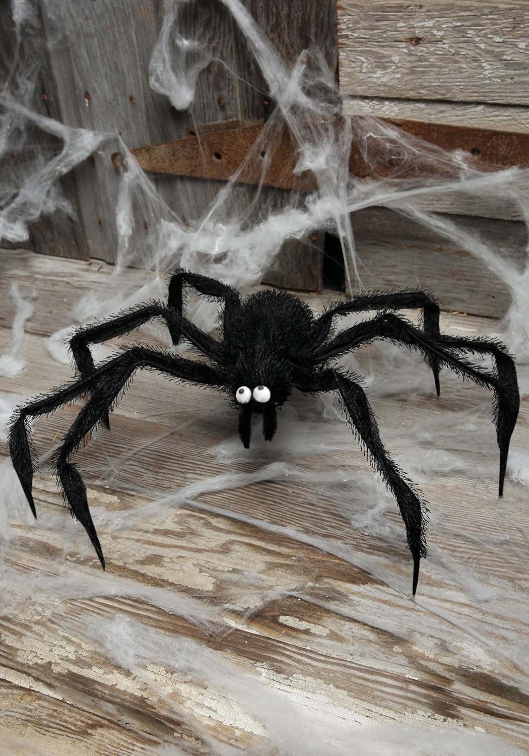 image:imageFun Costumes Fuzzy Soft Spider Decorative Ornament Small Black Vampire Spooky Scary Creepy Realistic Standard BlackStandard