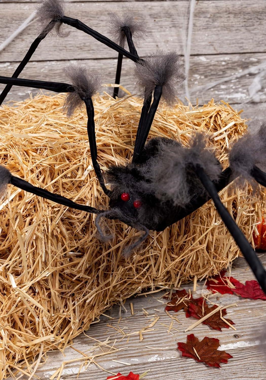 image:imageFun Costumes Large Hairy Gray Spider Decoration for Halloween Poseable 20 Legs amp Faux Fur Spooky Home Decor AccessoryGrey