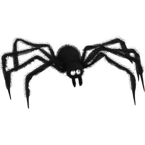 Fun Costumes Fuzzy Soft Spider Decorative Ornament, Small Black Vampire Spooky Scary Creepy Realistic – Standard, Black(Standard)